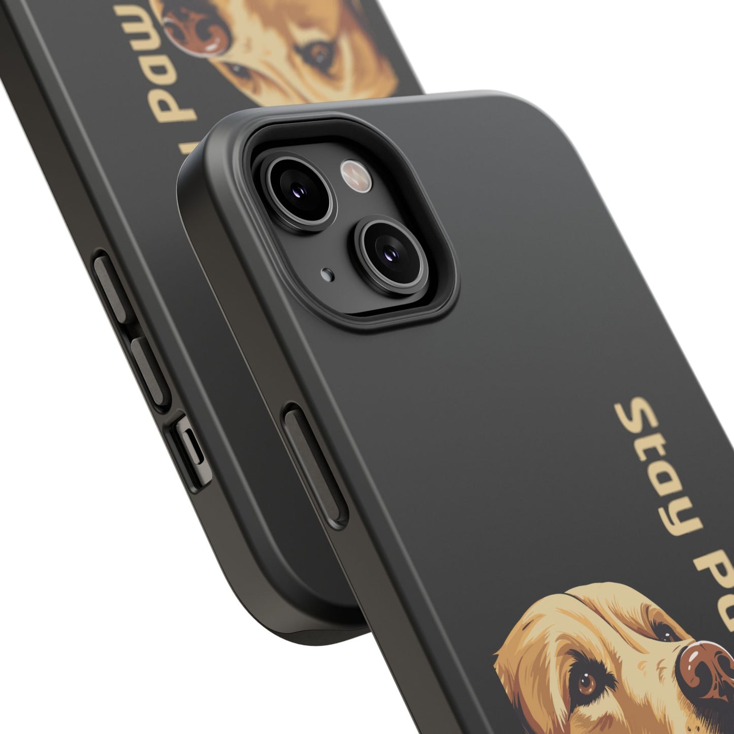 Golden Retriever Phone Case – Stay Pawsitive | Dog Lover Gift | iPhone 17 Pro Max & 17 Series | Glossy Finish | Pawsy Prints