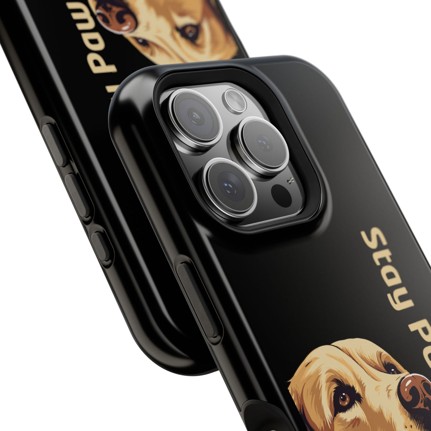 Golden Retriever Phone Case – Stay Pawsitive | Dog Lover Gift | iPhone 17 Pro Max & 17 Series | Glossy Finish | Pawsy Prints