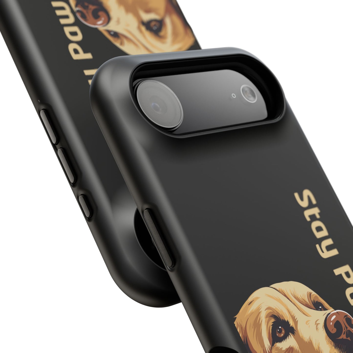 Golden Retriever Phone Case – Stay Pawsitive | Dog Lover Gift | iPhone 17 Pro Max & 17 Series | Glossy Finish | Pawsy Prints