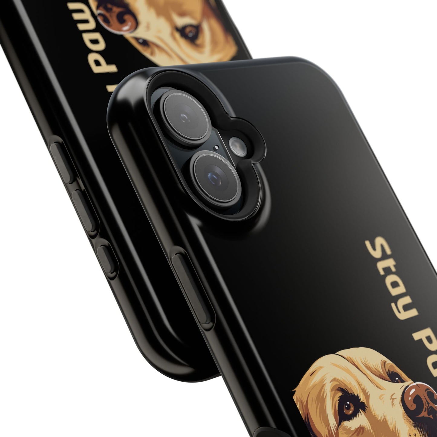 Golden Retriever Phone Case – Stay Pawsitive | Dog Lover Gift | iPhone 17 Pro Max & 17 Series | Glossy Finish | Pawsy Prints