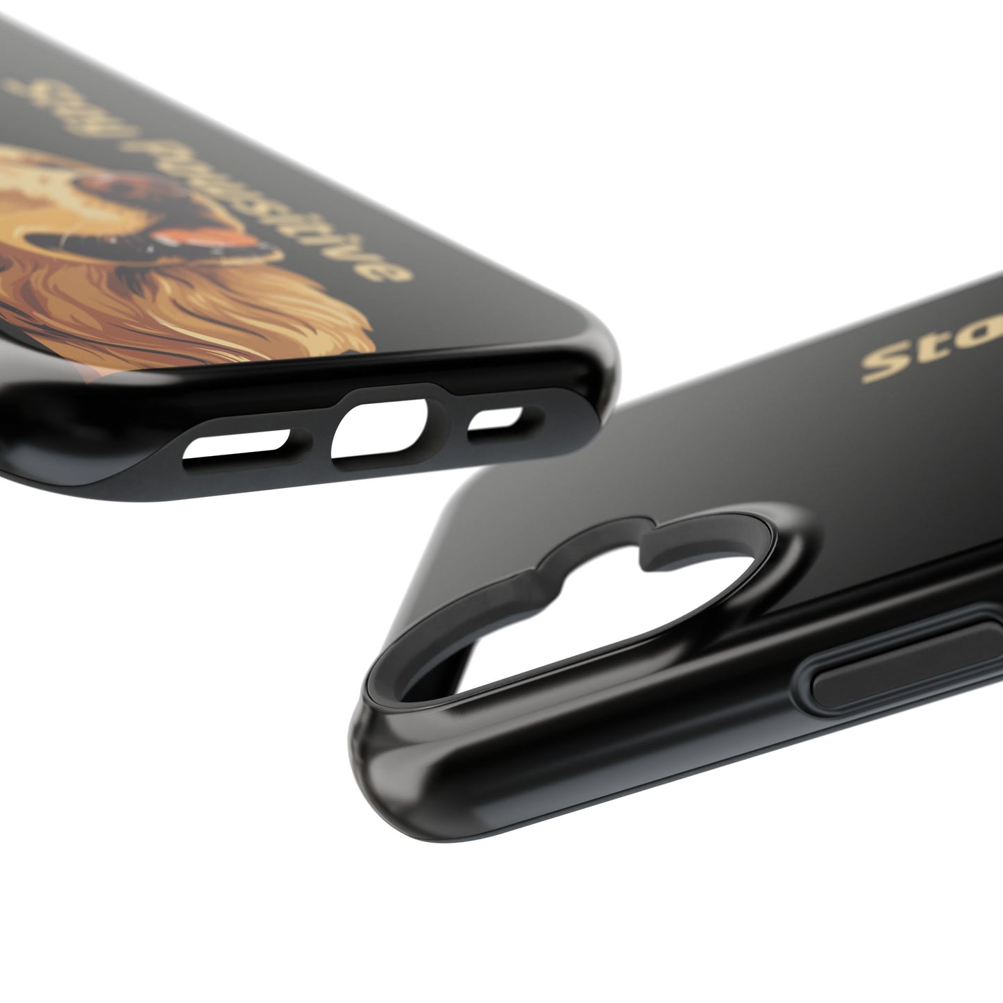 Golden Retriever Phone Case – Stay Pawsitive | Dog Lover Gift | iPhone 17 Pro Max & 17 Series | Glossy Finish | Pawsy Prints