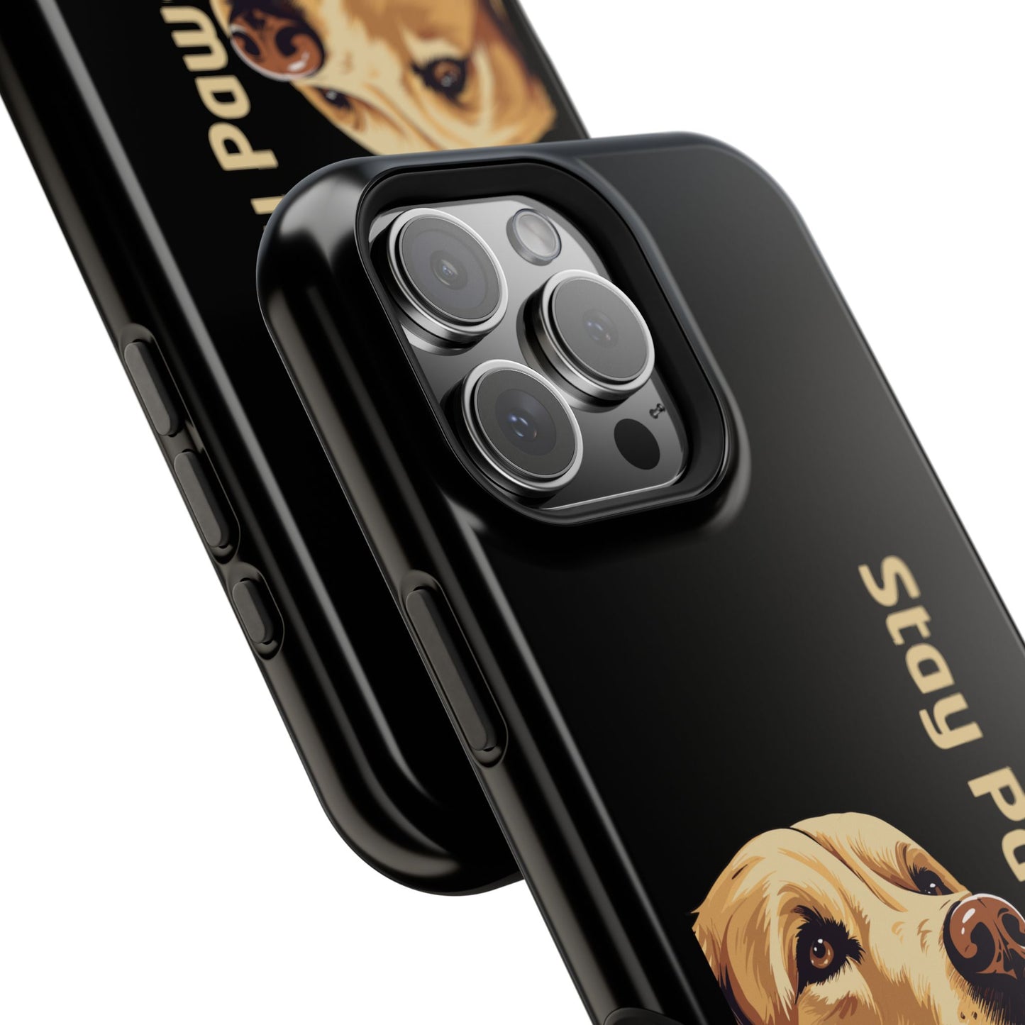 Golden Retriever Phone Case – Stay Pawsitive | Dog Lover Gift | iPhone 17 Pro Max & 17 Series | Glossy Finish | Pawsy Prints