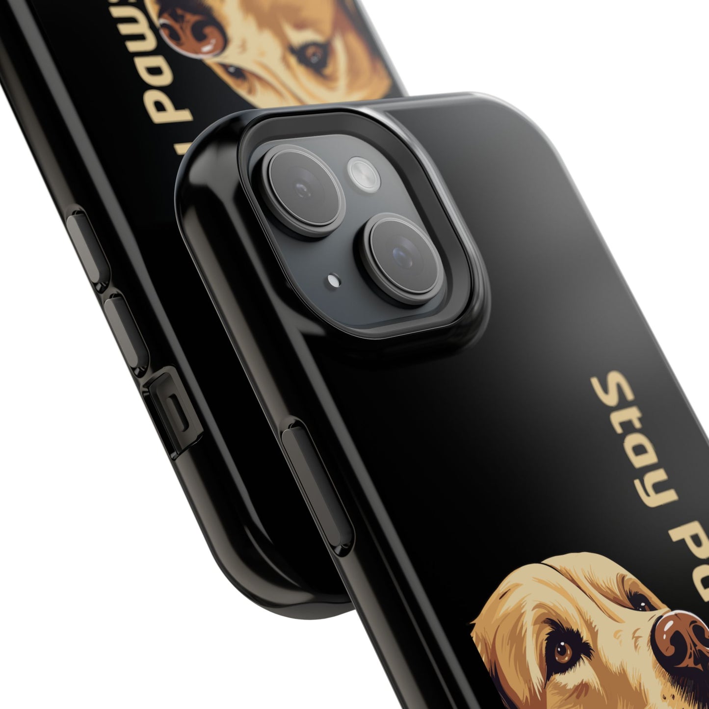 Golden Retriever Phone Case – Stay Pawsitive | Dog Lover Gift | iPhone 17 Pro Max & 17 Series | Glossy Finish | Pawsy Prints