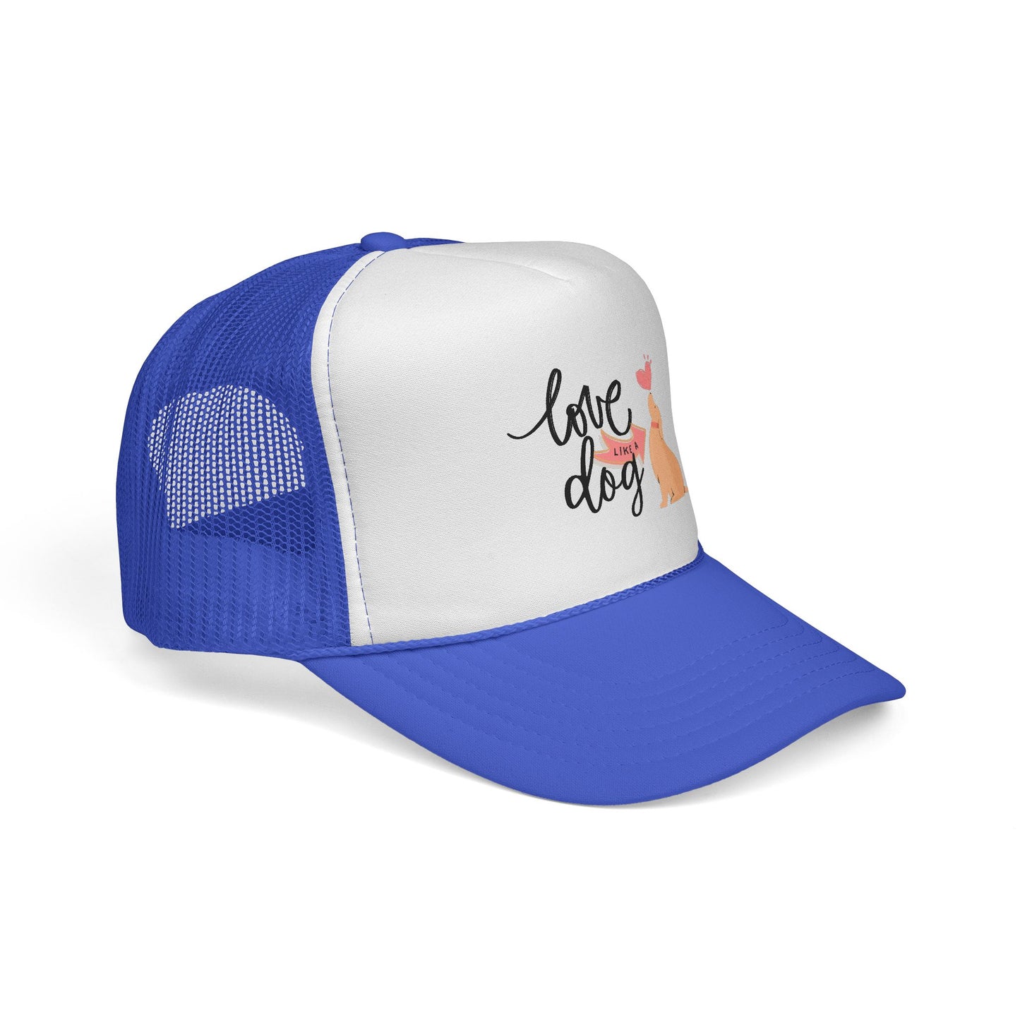 Love Like a Dog Trucker Cap, Dog Lover Gift, Adjustable Hat, Animal Lovers Apparel, Cute Pet Accessory, Funny Dog Mom Cap