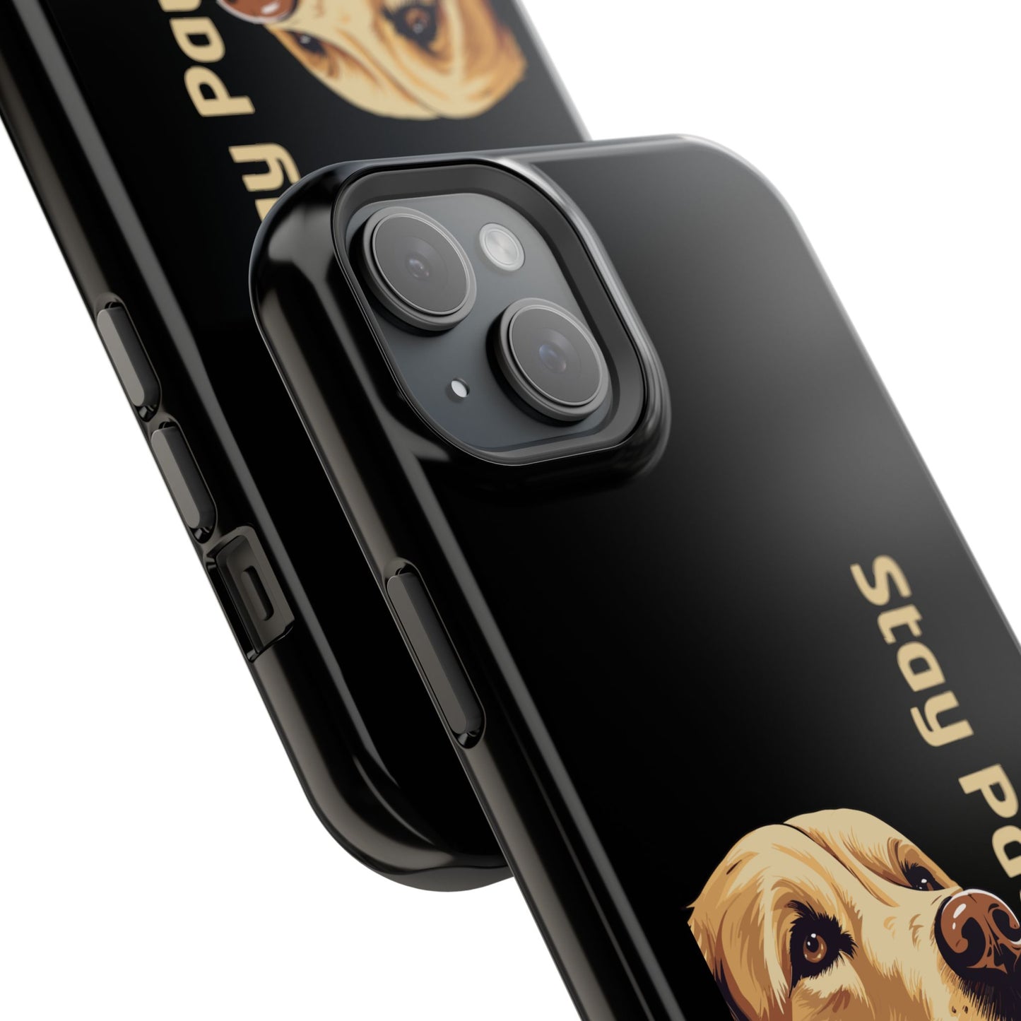 Golden Retriever Phone Case – Stay Pawsitive | Dog Lover Gift | iPhone 17 Pro Max & 17 Series | Glossy Finish | Pawsy Prints
