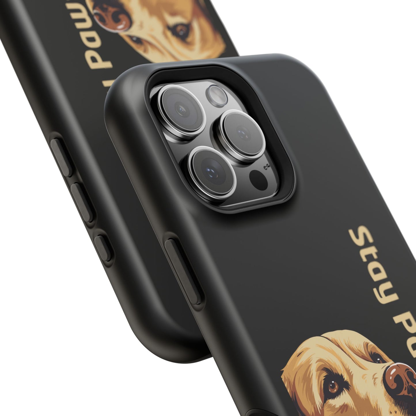 Golden Retriever Phone Case – Stay Pawsitive | Dog Lover Gift | iPhone 17 Pro Max & 17 Series | Glossy Finish | Pawsy Prints