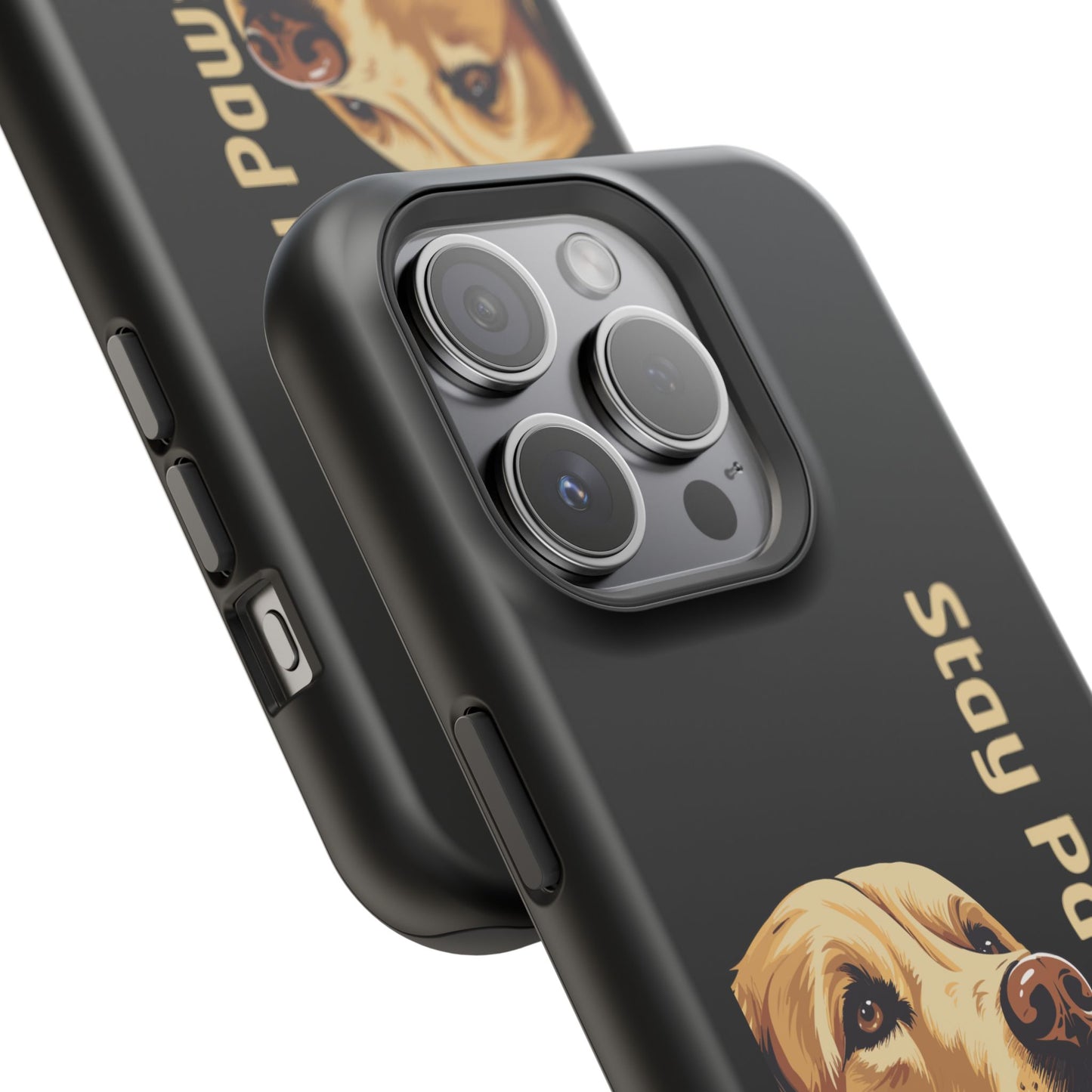 Golden Retriever Phone Case – Stay Pawsitive | Dog Lover Gift | iPhone 17 Pro Max & 17 Series | Glossy Finish | Pawsy Prints