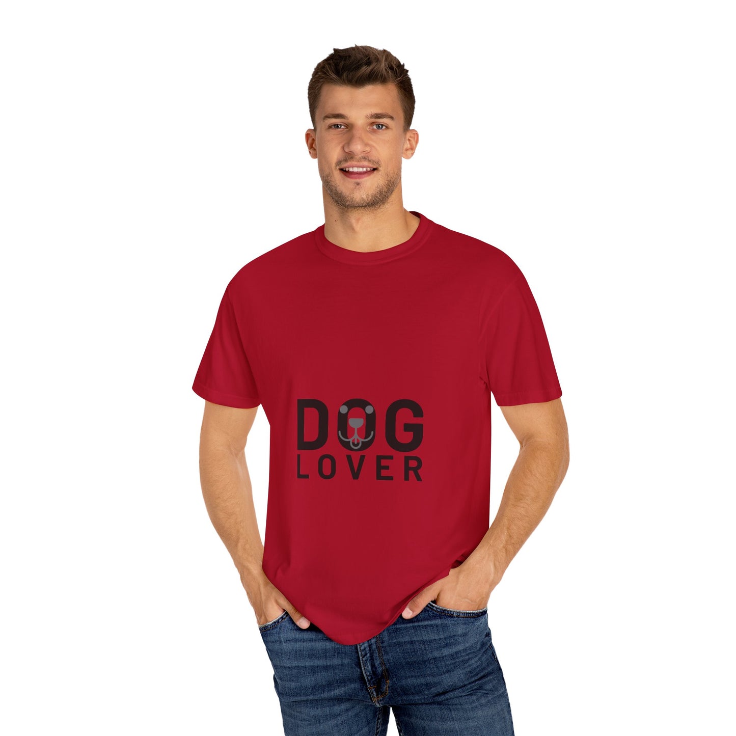 Minimalist Dog Lover Tee – Unisex Garment-Dyed Comfort Fit
