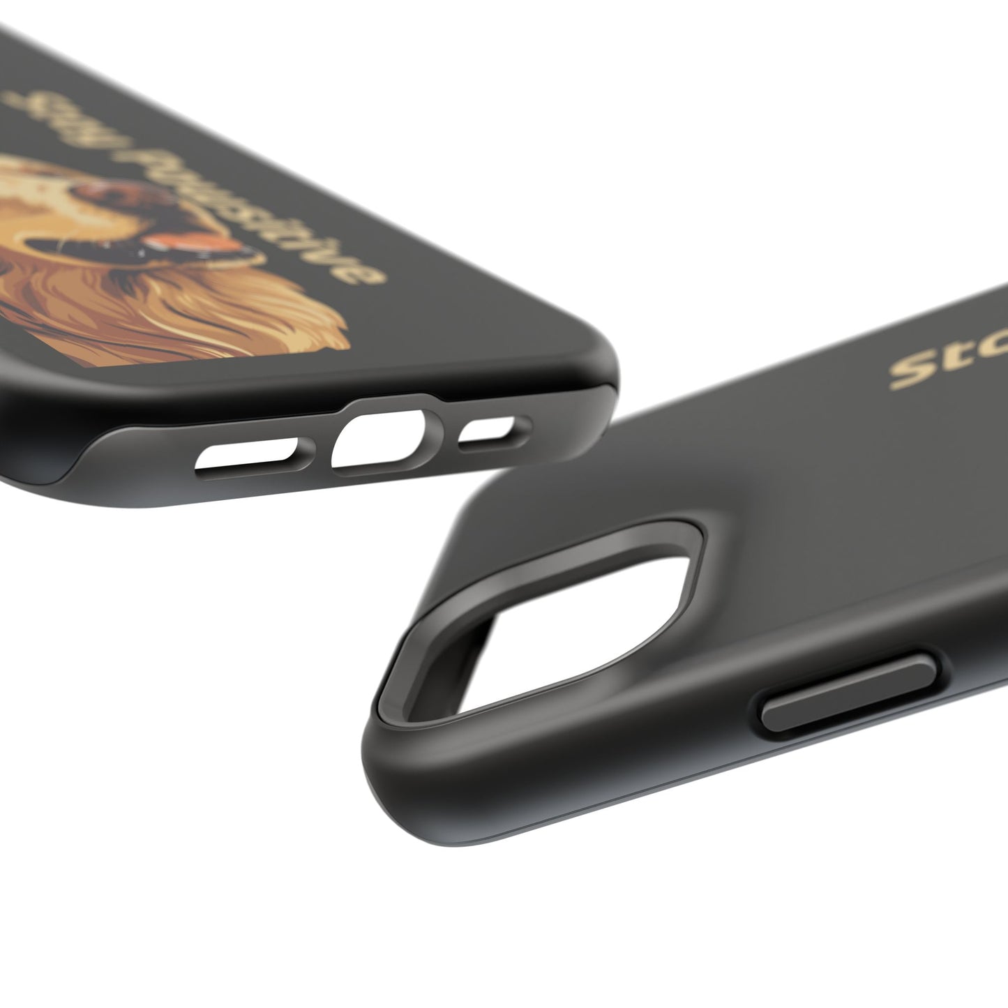 Golden Retriever Phone Case – Stay Pawsitive | Dog Lover Gift | iPhone 17 Pro Max & 17 Series | Glossy Finish | Pawsy Prints