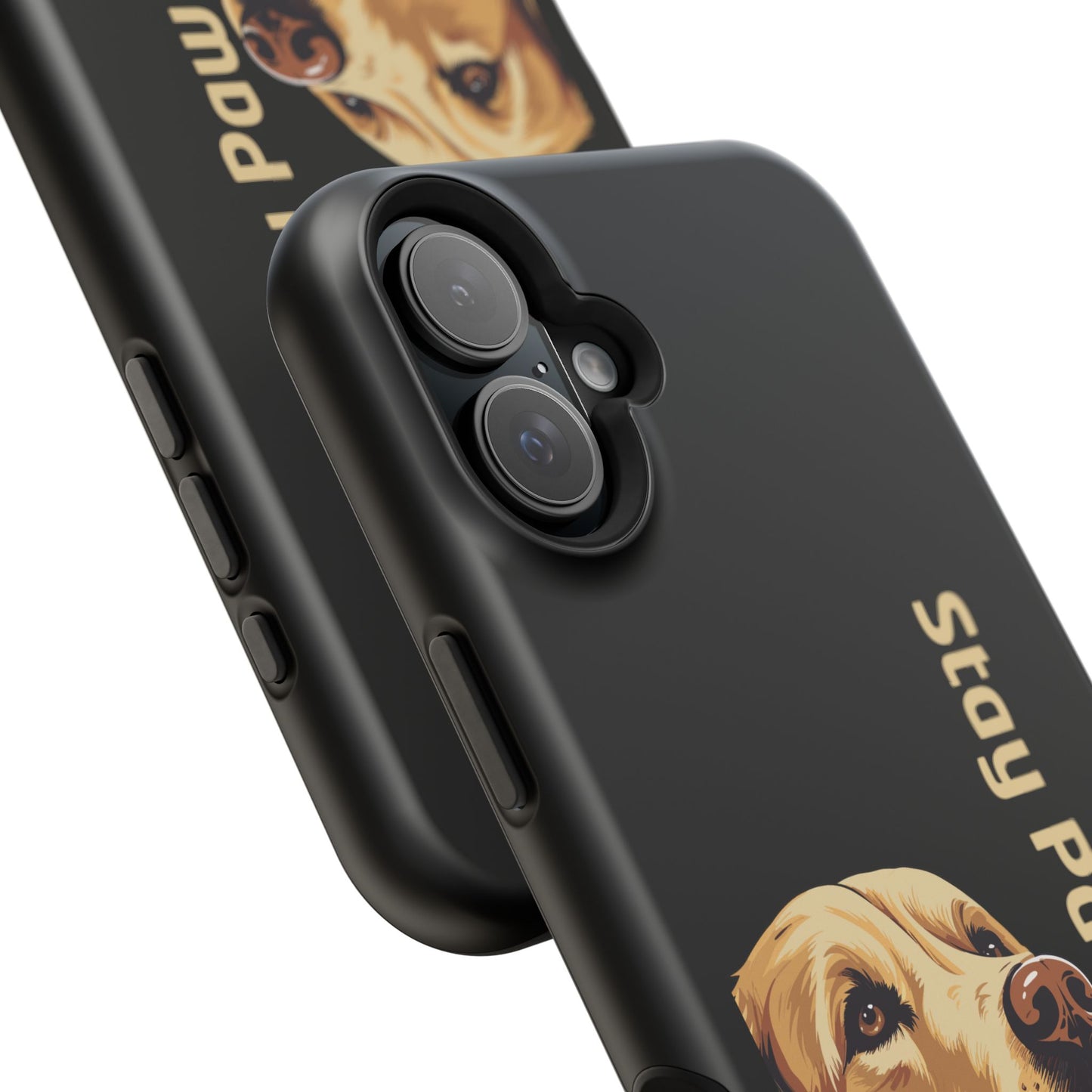 Golden Retriever Phone Case – Stay Pawsitive | Dog Lover Gift | iPhone 17 Pro Max & 17 Series | Glossy Finish | Pawsy Prints