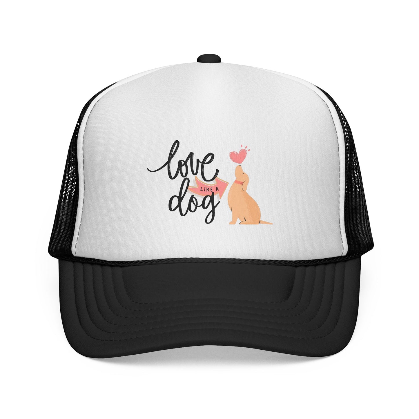 Love Like a Dog Trucker Cap, Dog Lover Gift, Adjustable Hat, Animal Lovers Apparel, Cute Pet Accessory, Funny Dog Mom Cap