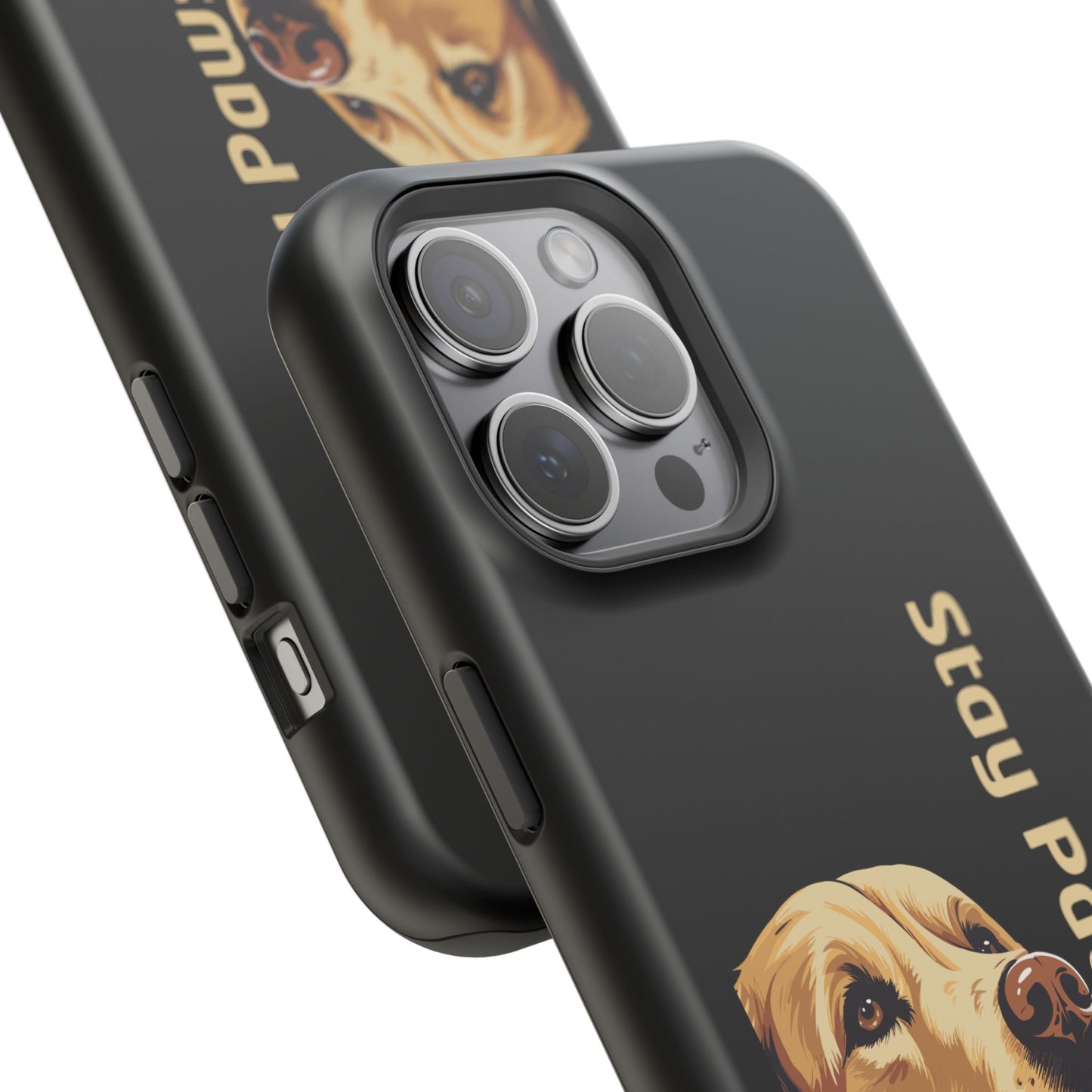 Golden Retriever Phone Case – Stay Pawsitive | Dog Lover Gift | iPhone 17 Pro Max & 17 Series | Glossy Finish | Pawsy Prints