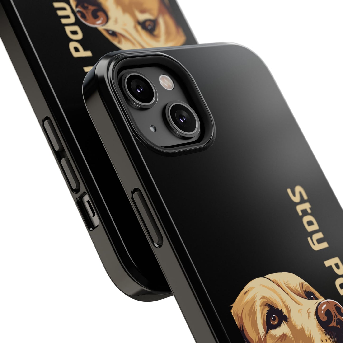 Golden Retriever Phone Case – Stay Pawsitive | Dog Lover Gift | iPhone 17 Pro Max & 17 Series | Glossy Finish | Pawsy Prints