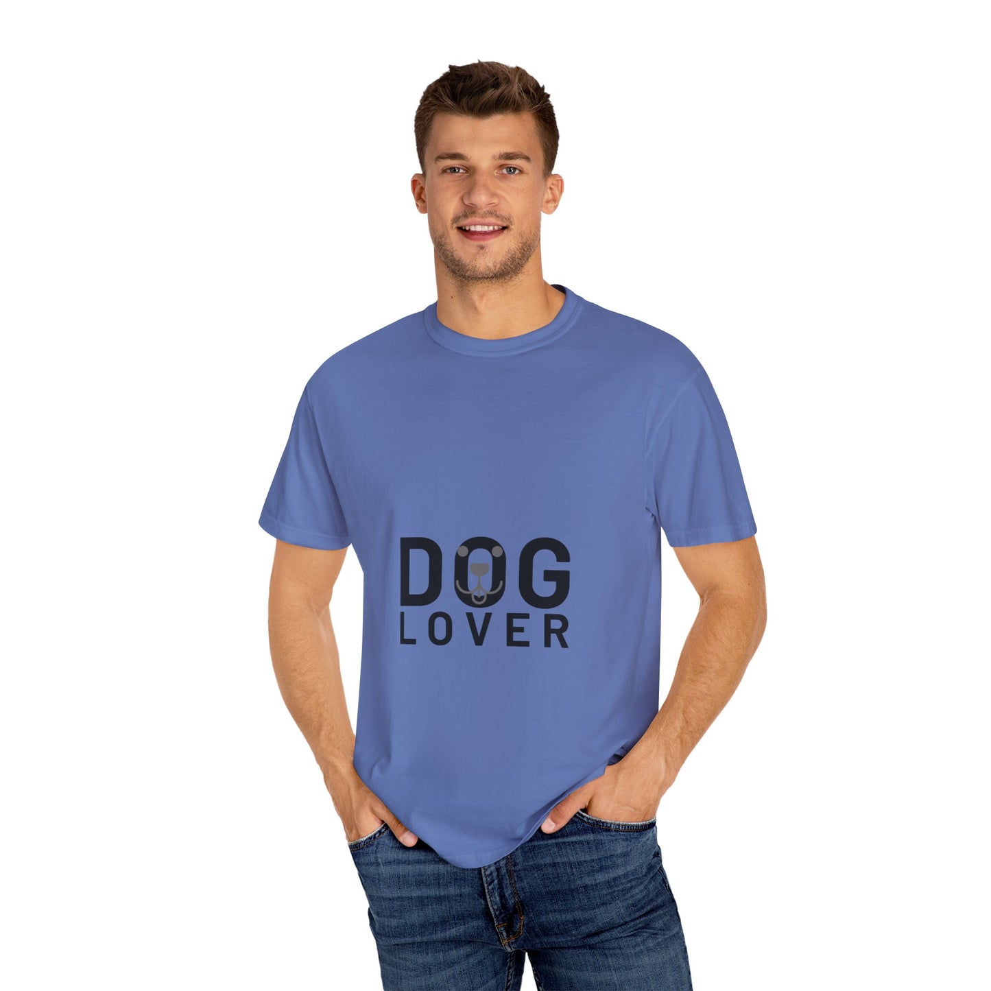 Minimalist Dog Lover Tee – Unisex Garment-Dyed Comfort Fit