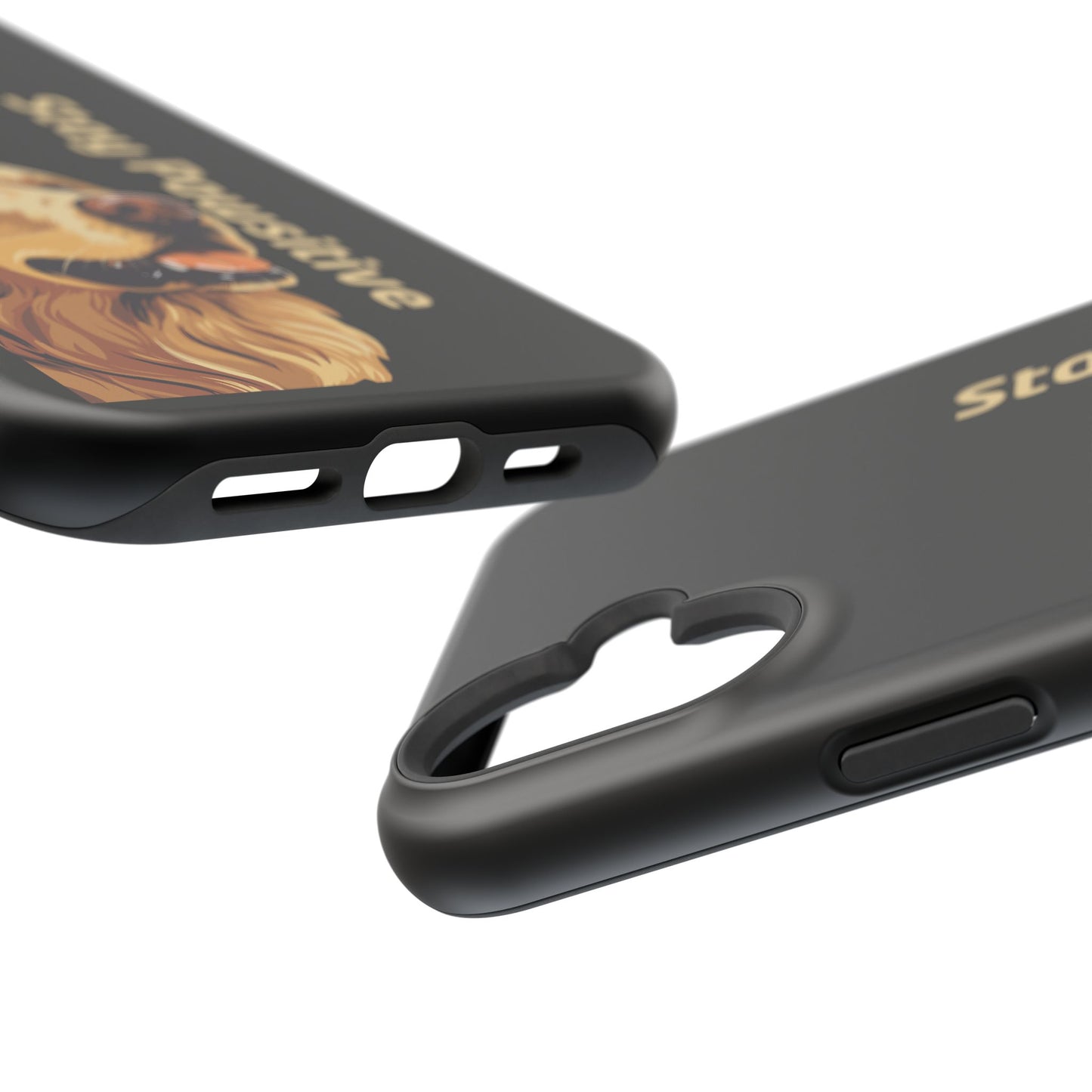 Golden Retriever Phone Case – Stay Pawsitive | Dog Lover Gift | iPhone 17 Pro Max & 17 Series | Glossy Finish | Pawsy Prints