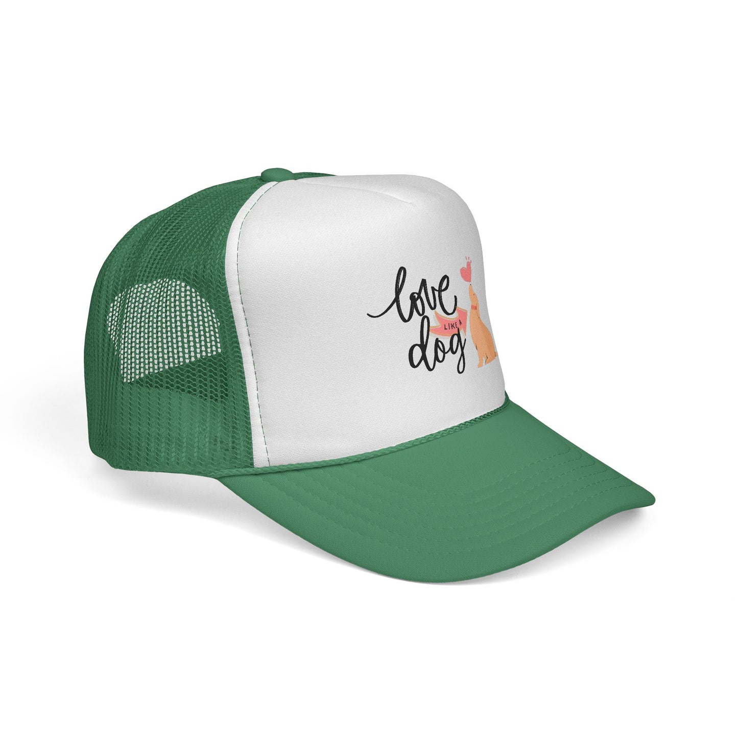 Love Like a Dog Trucker Cap, Dog Lover Gift, Adjustable Hat, Animal Lovers Apparel, Cute Pet Accessory, Funny Dog Mom Cap