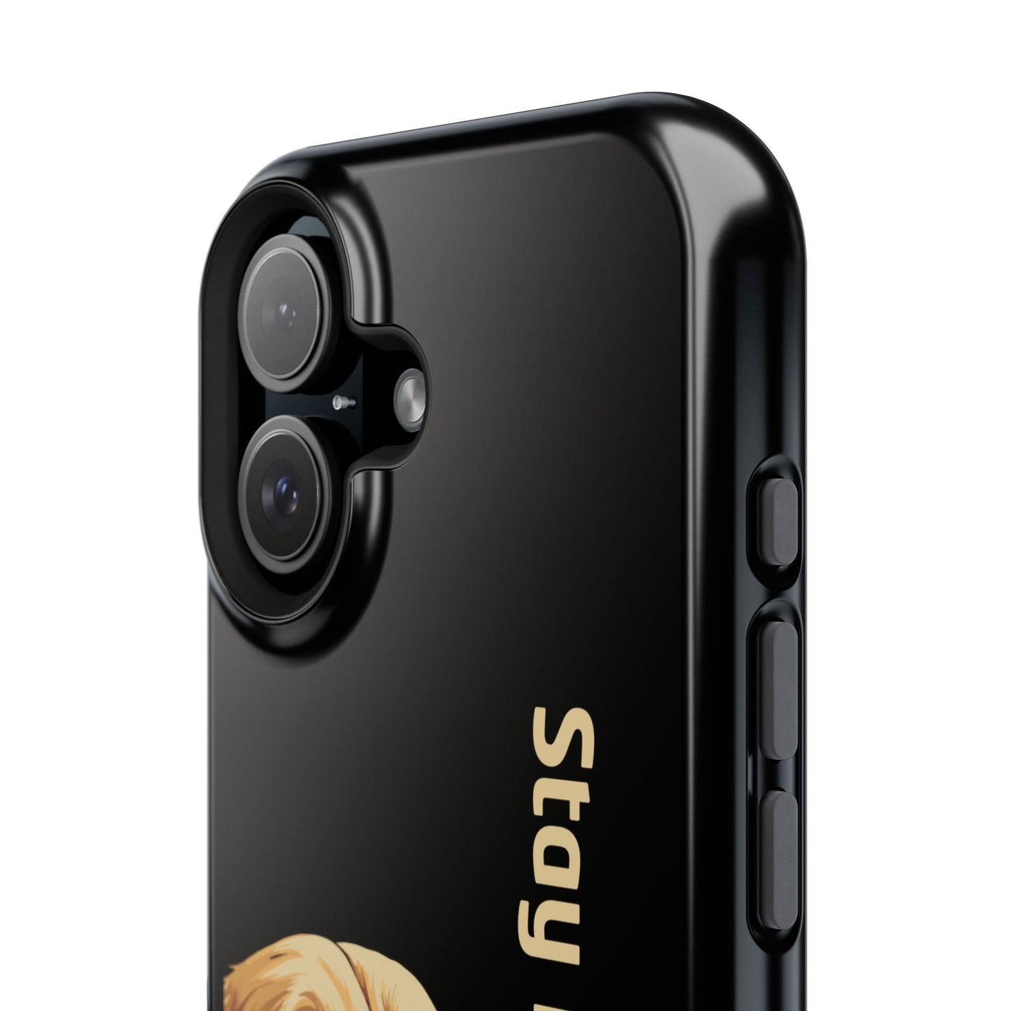 Golden Retriever Phone Case – Stay Pawsitive | Dog Lover Gift | iPhone 17 Pro Max & 17 Series | Glossy Finish | Pawsy Prints