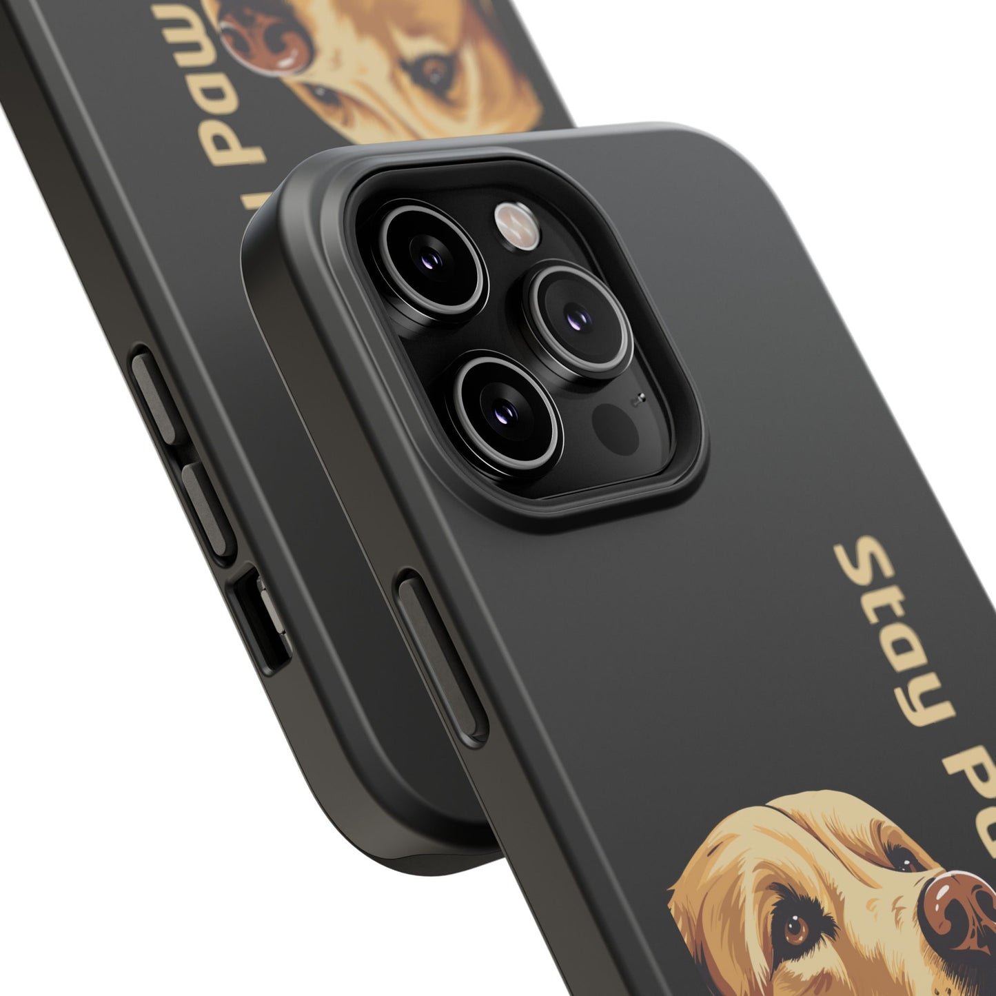 Golden Retriever Phone Case – Stay Pawsitive | Dog Lover Gift | iPhone 17 Pro Max & 17 Series | Glossy Finish | Pawsy Prints