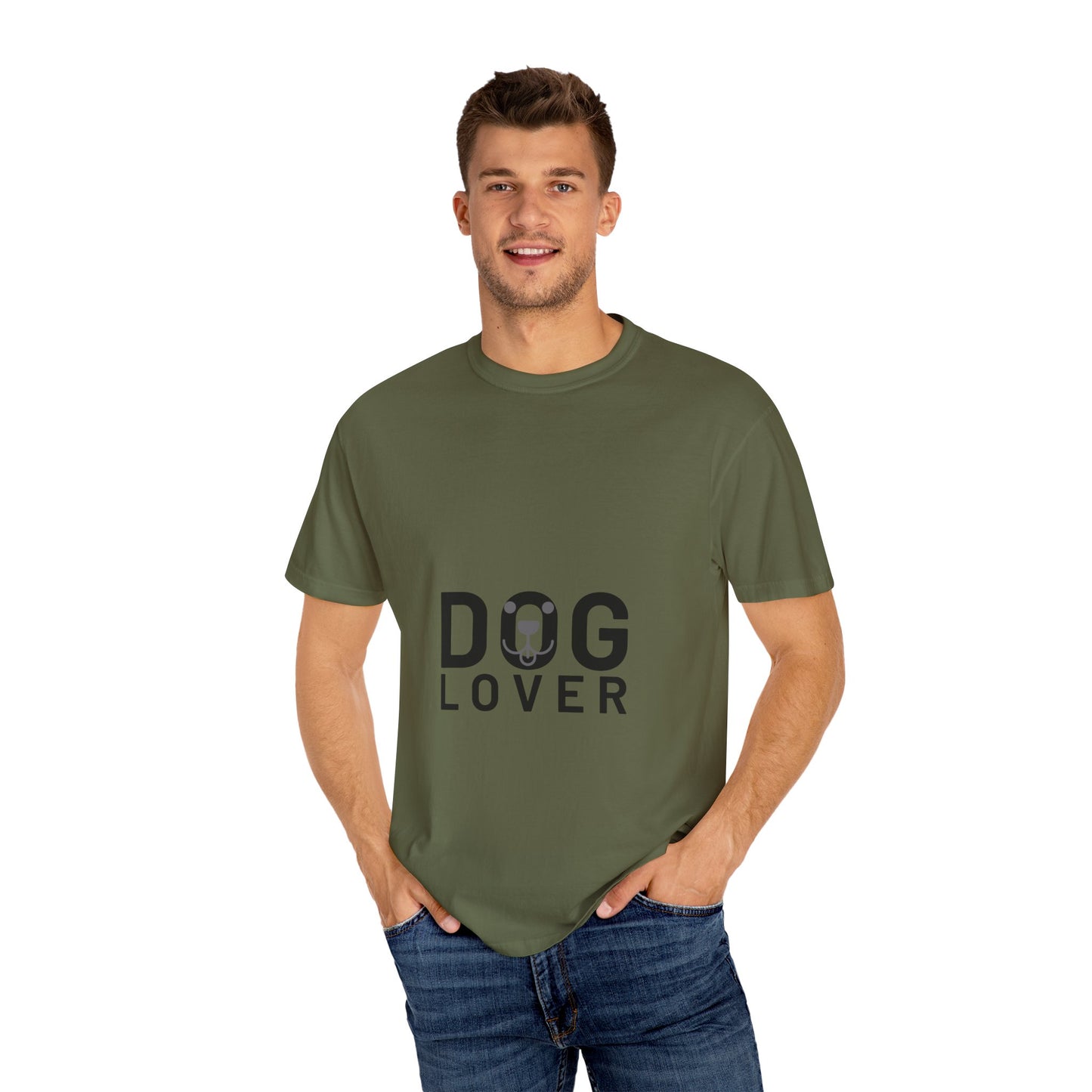 Minimalist Dog Lover Tee – Unisex Garment-Dyed Comfort Fit