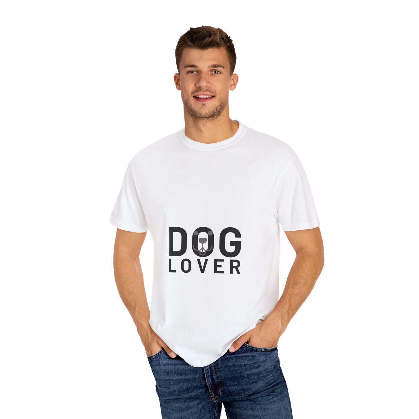 Minimalist Dog Lover Tee – Unisex Garment-Dyed Comfort Fit