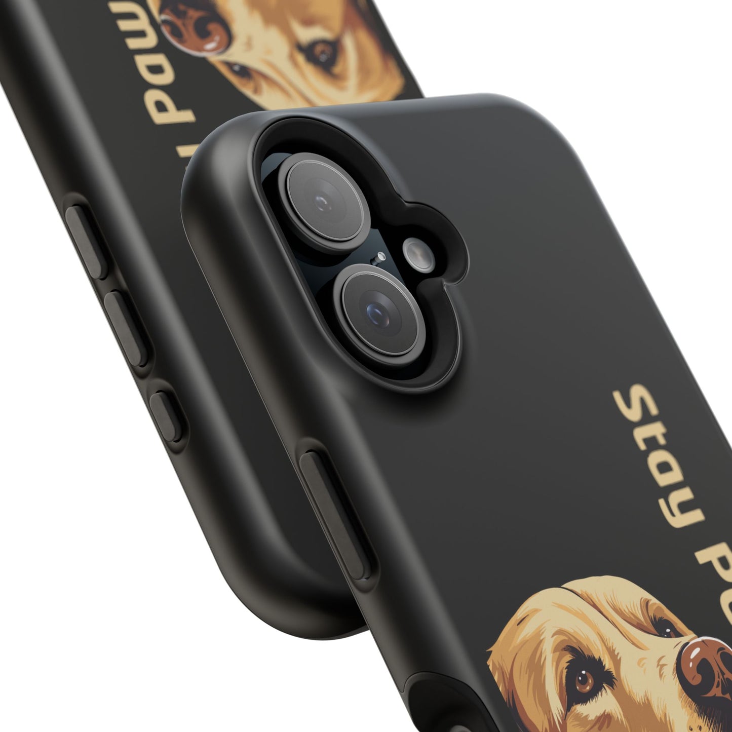 Golden Retriever Phone Case – Stay Pawsitive | Dog Lover Gift | iPhone 17 Pro Max & 17 Series | Glossy Finish | Pawsy Prints
