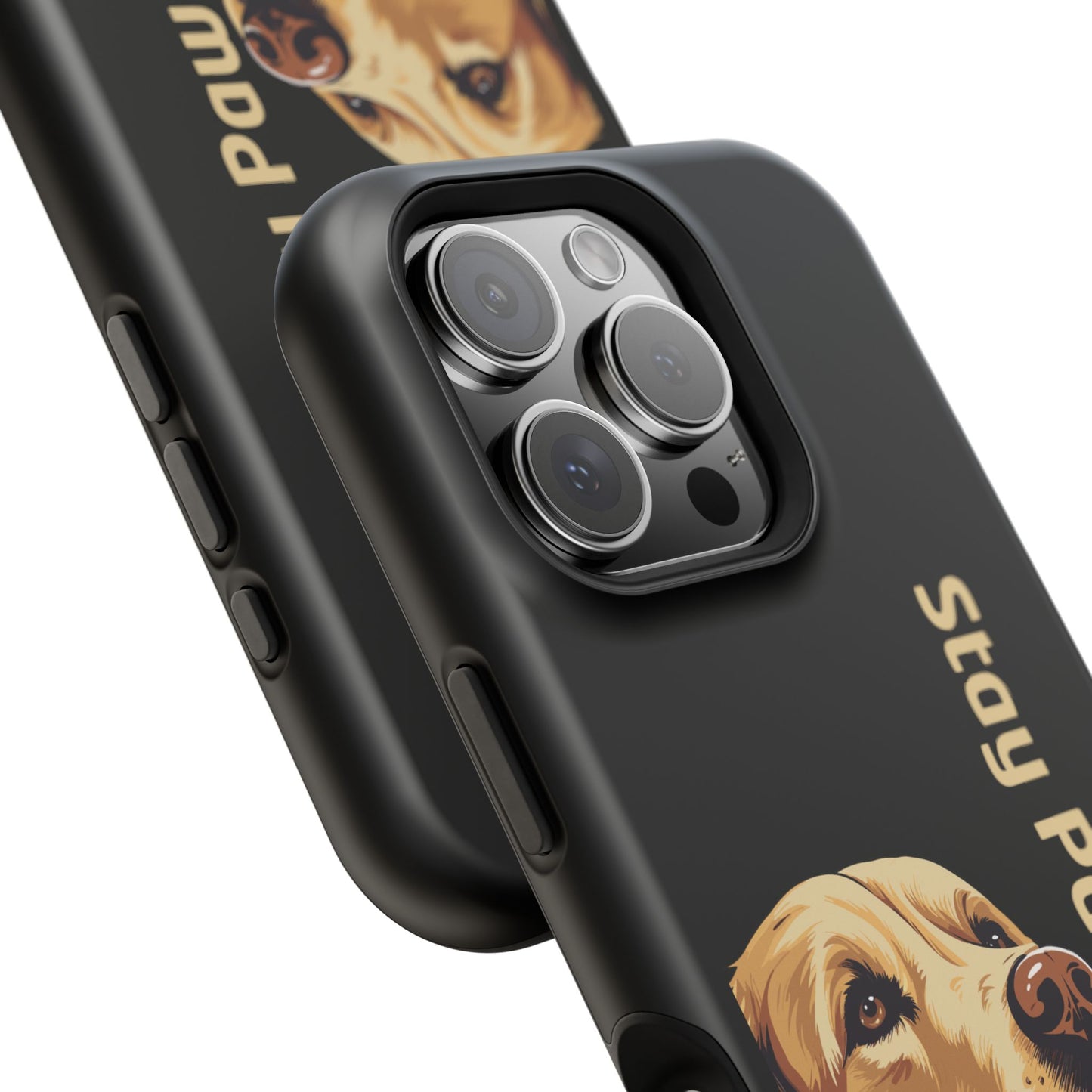 Golden Retriever Phone Case – Stay Pawsitive | Dog Lover Gift | iPhone 17 Pro Max & 17 Series | Glossy Finish | Pawsy Prints