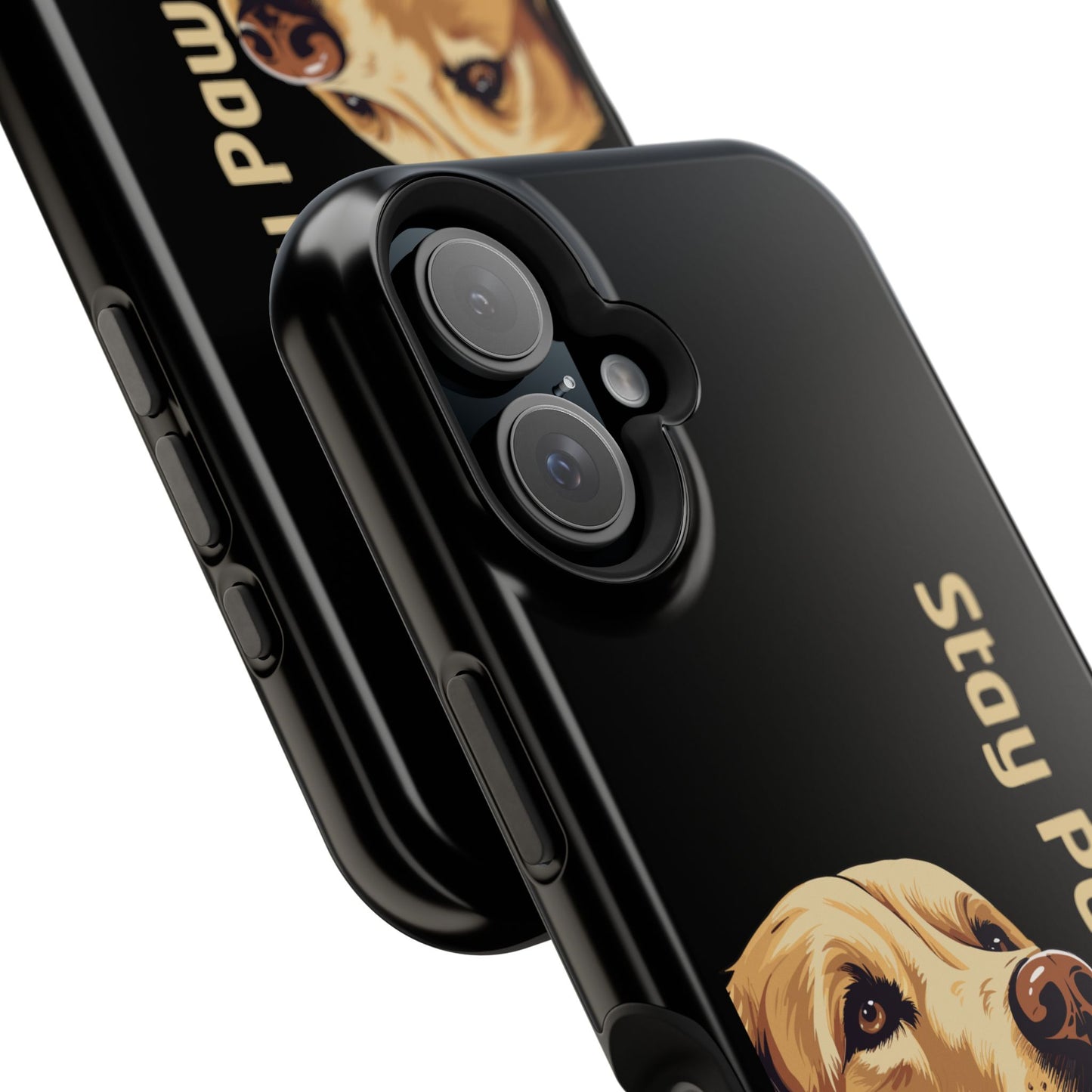 Golden Retriever Phone Case – Stay Pawsitive | Dog Lover Gift | iPhone 17 Pro Max & 17 Series | Glossy Finish | Pawsy Prints