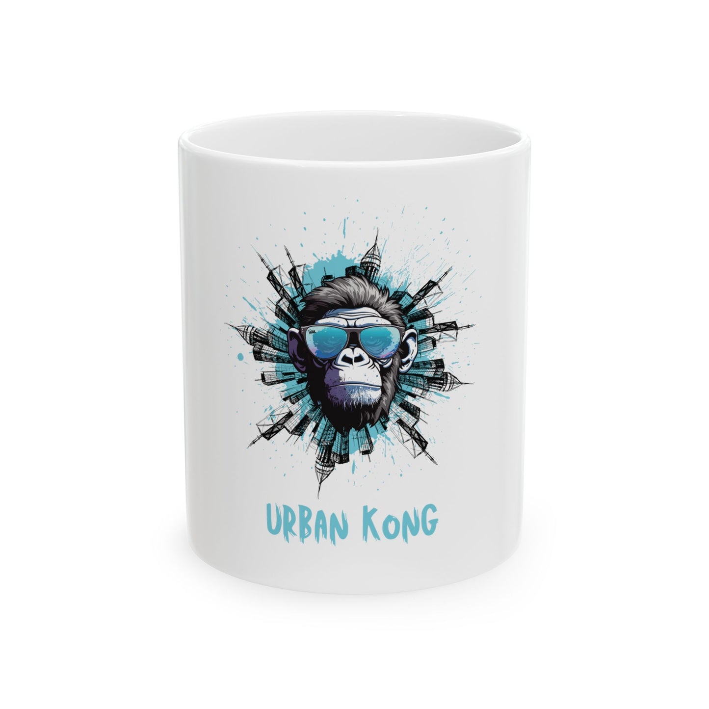 Urban Kong Ceramic Mug | Cool Gorilla Design for Coffee Lovers, Unique Gift for Birthdays, Home Decor, Animal Themed Kitchen