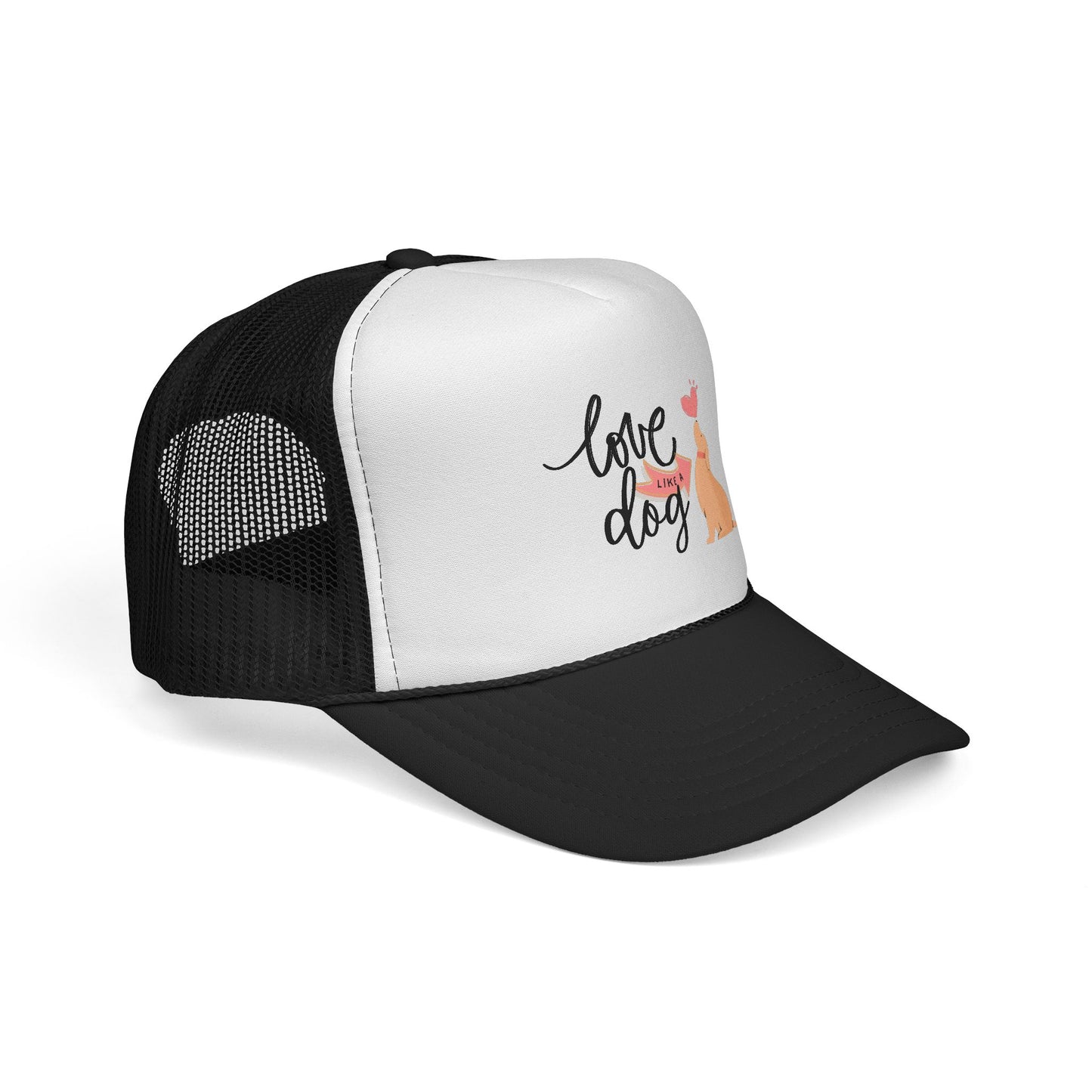 Love Like a Dog Trucker Cap, Dog Lover Gift, Adjustable Hat, Animal Lovers Apparel, Cute Pet Accessory, Funny Dog Mom Cap