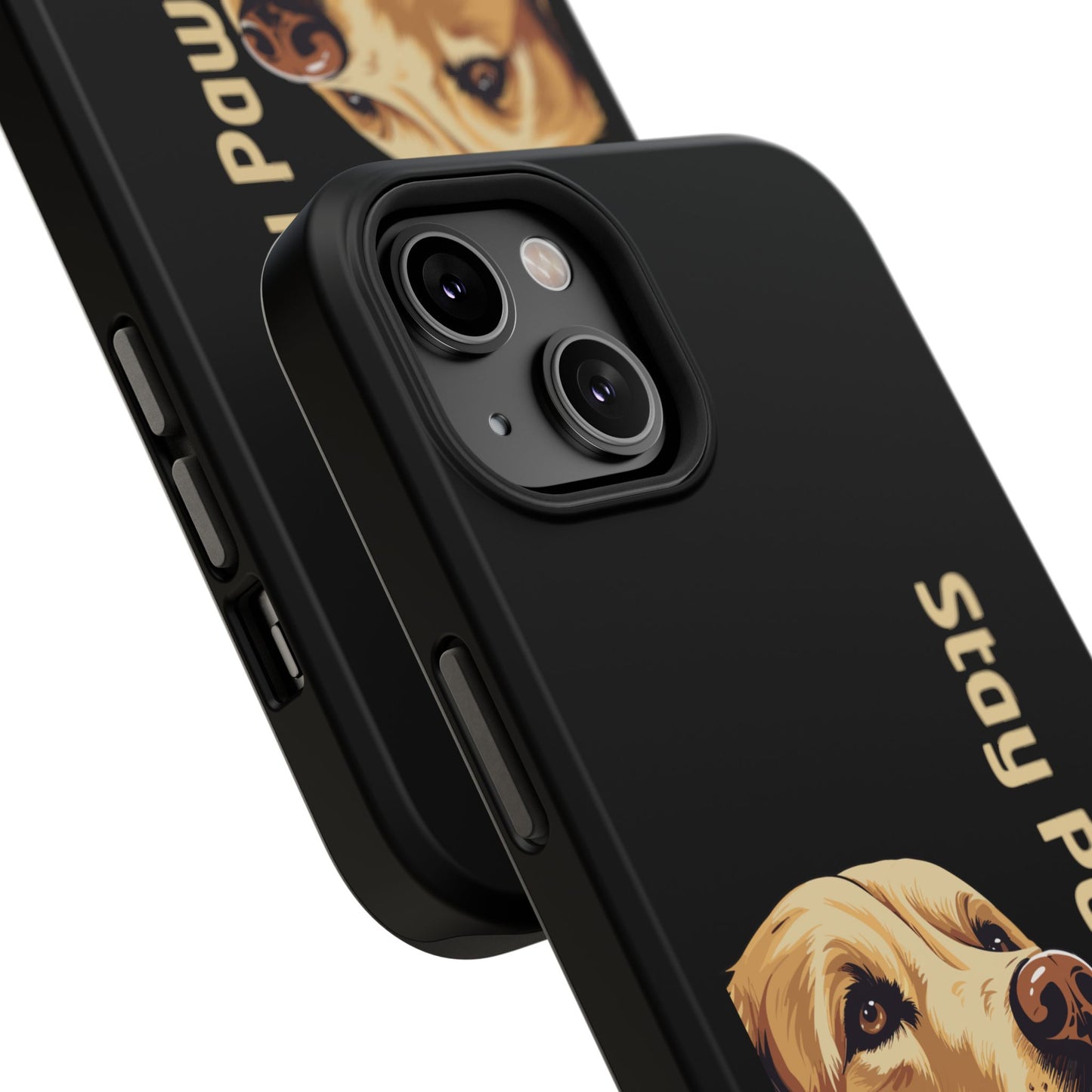 Golden Retriever Phone Case – Stay Pawsitive | Dog Lover Gift | iPhone 17 Pro Max & 17 Series | Glossy Finish | Pawsy Prints