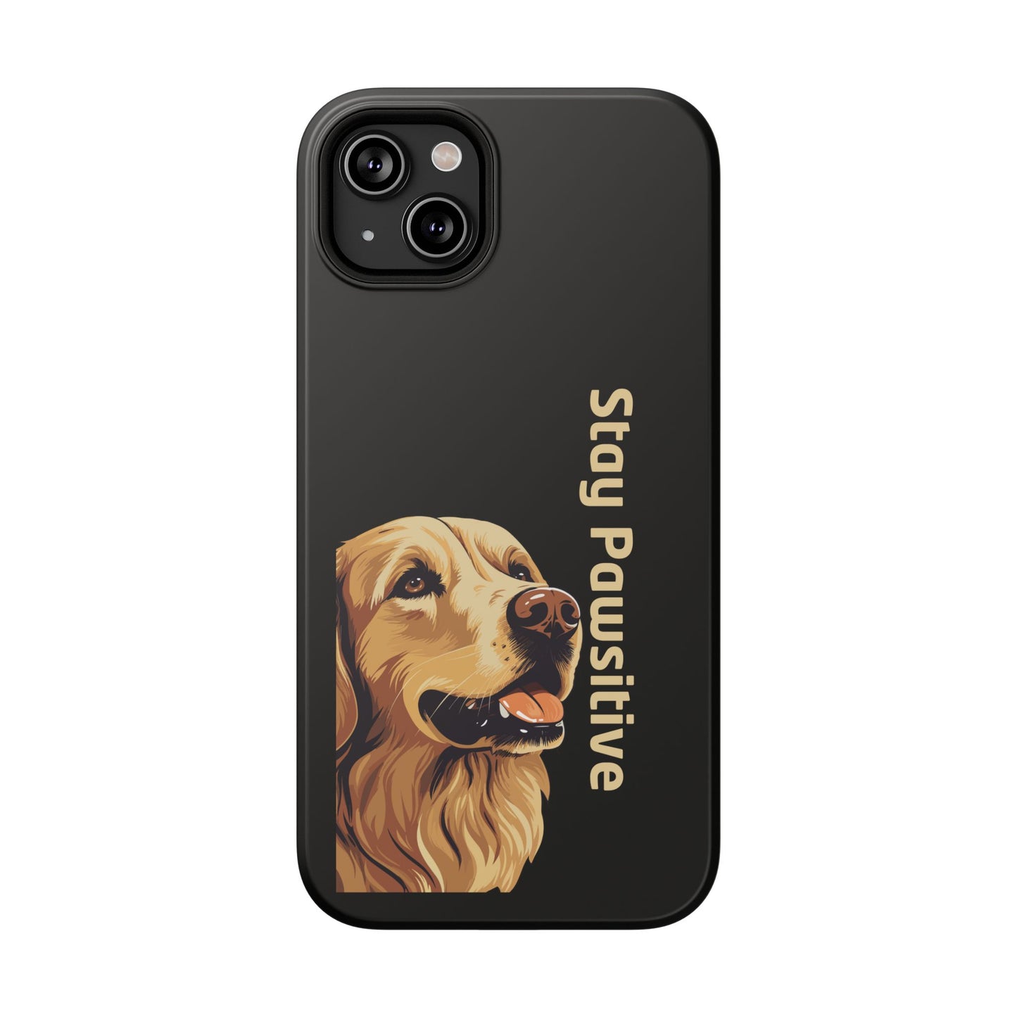Golden Retriever Phone Case – Stay Pawsitive | Dog Lover Gift | iPhone 17 Pro Max & 17 Series | Glossy Finish | Pawsy Prints